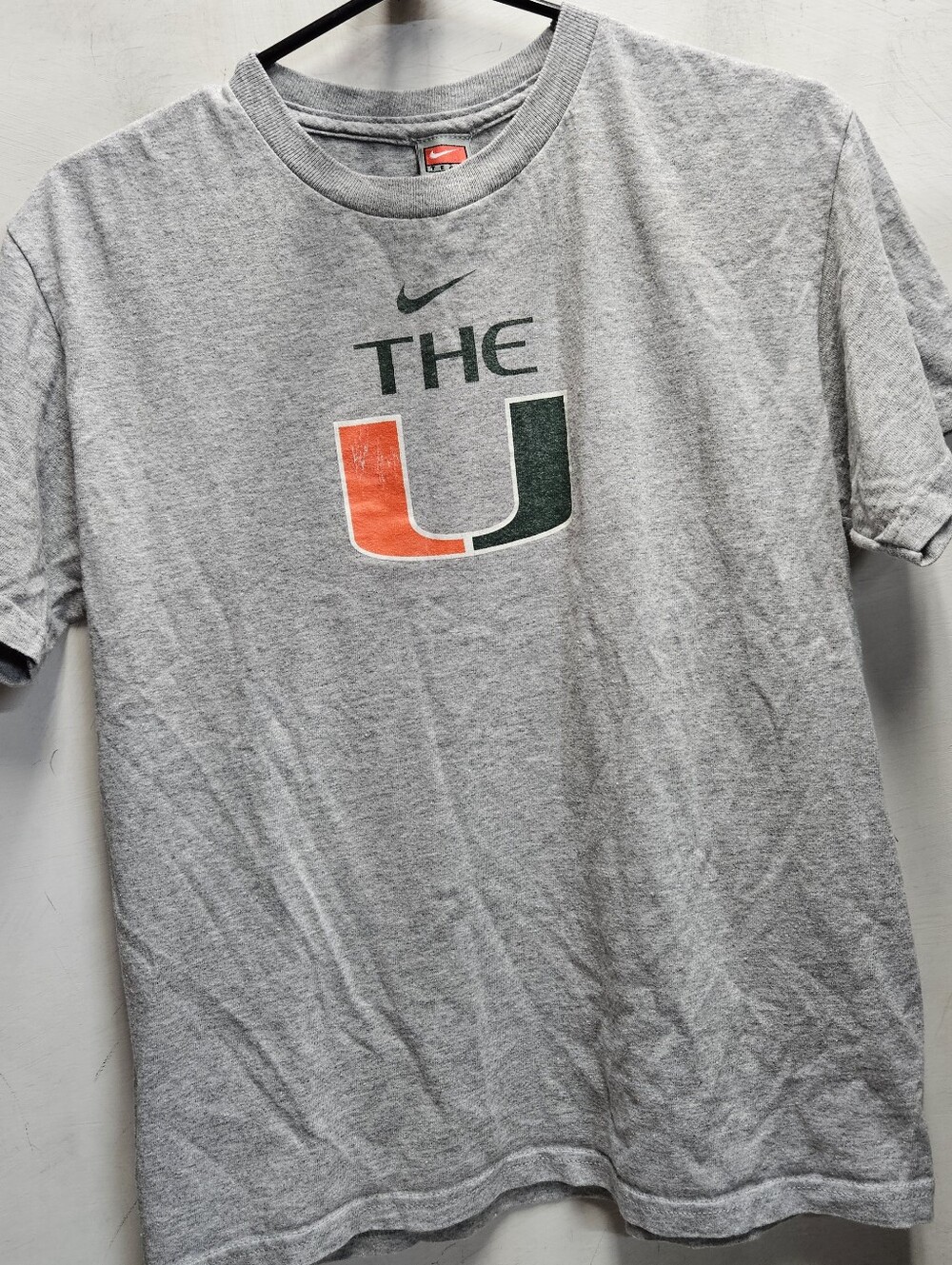 Nike Team The U University Of Miami Hurricanes vintage Graphic Tee Shirt Large